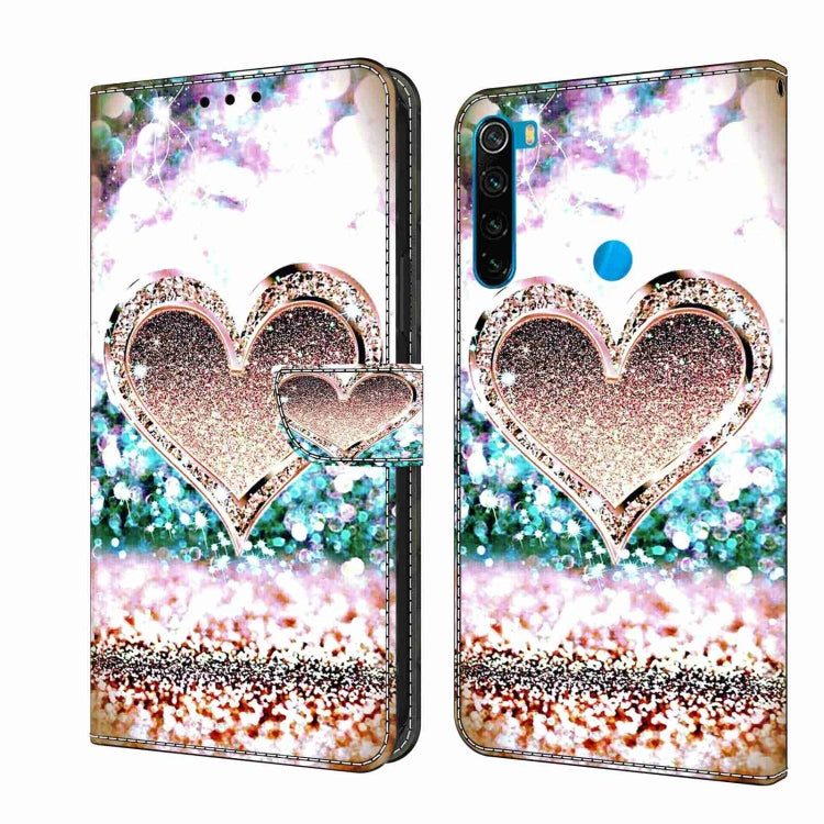 Custodia per telefono in pelle protettiva antiurto Crystal 3D, For Xiaomi Redmi Note 8