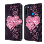 Custodia per telefono in pelle protettiva antiurto Crystal 3D, For Xiaomi Redmi Note 8
