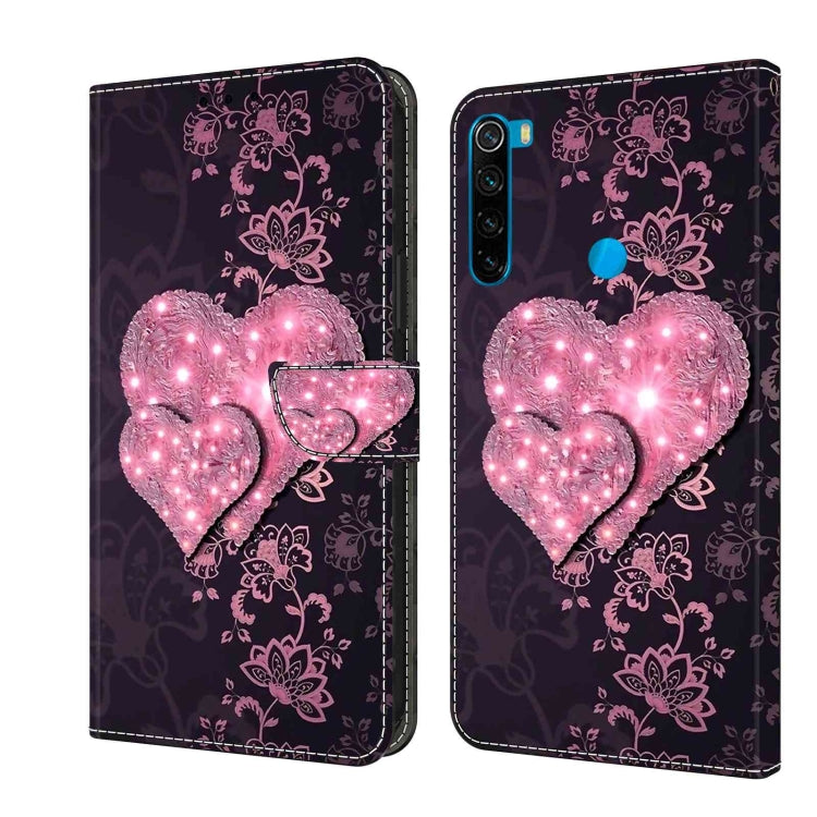 Custodia per telefono in pelle protettiva antiurto Crystal 3D, For Xiaomi Redmi Note 8