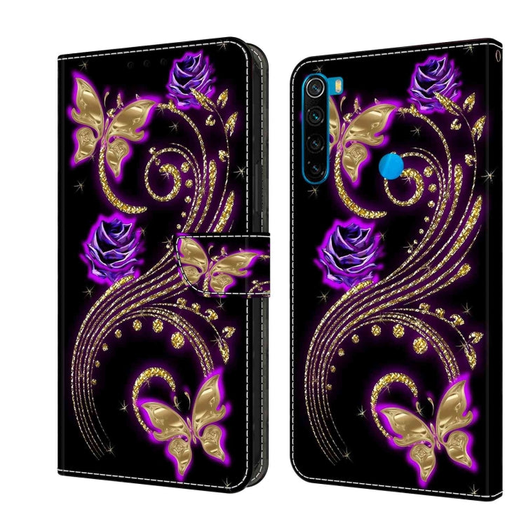 Custodia per telefono in pelle protettiva antiurto Crystal 3D, For Xiaomi Redmi Note 8
