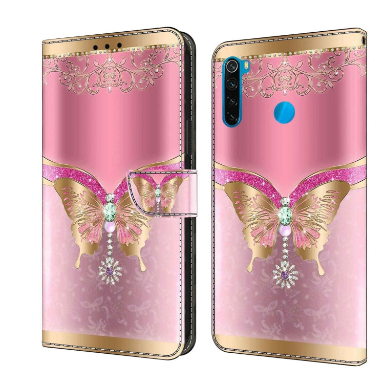 Custodia per telefono in pelle protettiva antiurto Crystal 3D, For Xiaomi Redmi Note 8T