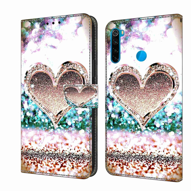 Custodia per telefono in pelle protettiva antiurto Crystal 3D, For Xiaomi Redmi Note 8T