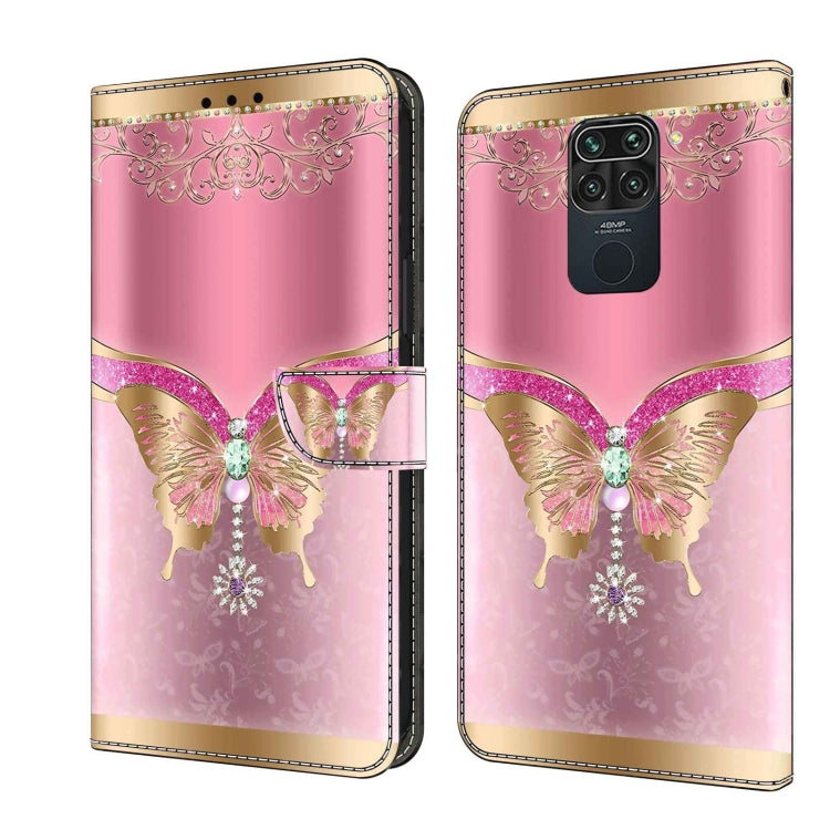 Custodia per telefono in pelle protettiva antiurto Crystal 3D, For Xiaomi Redmi Note 9