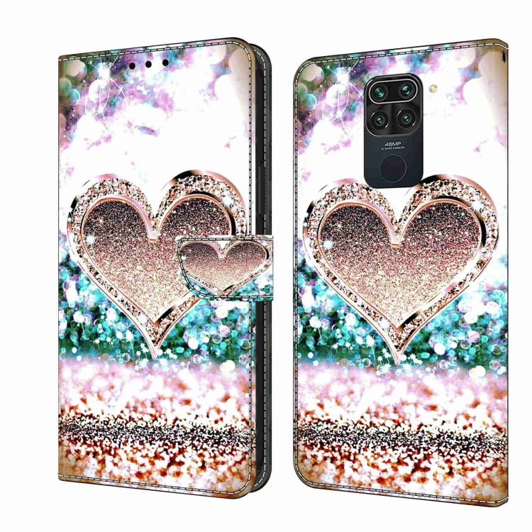 Custodia per telefono in pelle protettiva antiurto Crystal 3D, For Xiaomi Redmi Note 9