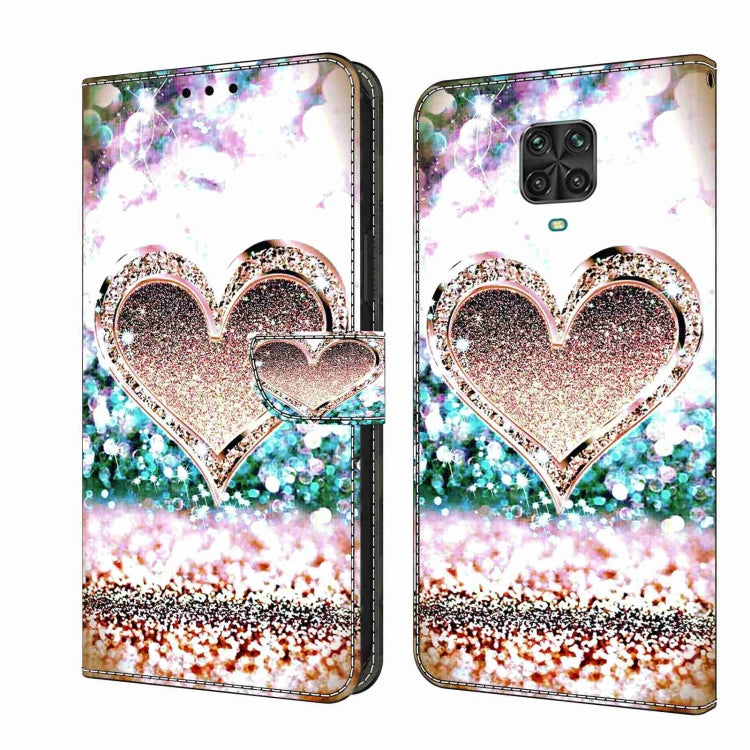 Custodia per telefono in pelle protettiva antiurto Crystal 3D, For Xiaomi Redmi Note 9 Pro