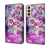Custodia portafoglio in pelle TPU per Samsung Galaxy S21