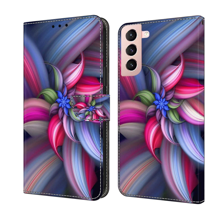 Custodia per telefono in pelle protettiva antiurto Crystal 3D, For Samsung Galaxy S21