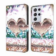 Custodia portafoglio in pelle TPU per Samsung Galaxy S21 Ultra