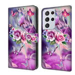 Custodia portafoglio in pelle TPU per Samsung Galaxy S21 Ultra