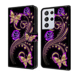 Custodia portafoglio in pelle TPU per Samsung Galaxy S21 Ultra
