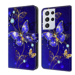 Custodia portafoglio in pelle TPU per Samsung Galaxy S21 Ultra