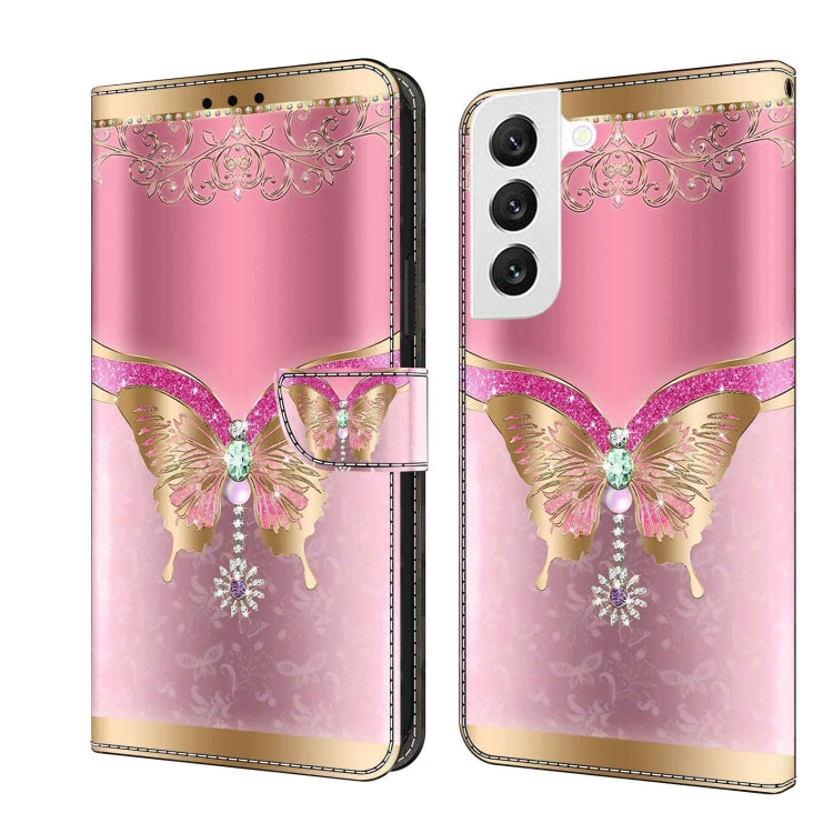 Custodia per telefono in pelle protettiva antiurto Crystal 3D, For Samsung Galaxy S22