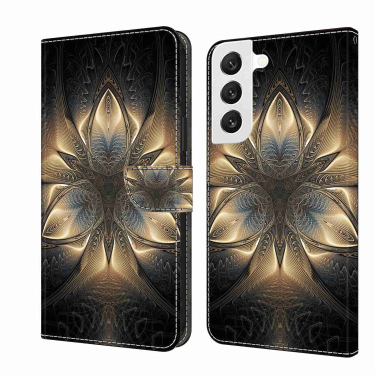 Custodia per telefono in pelle protettiva antiurto Crystal 3D, For Samsung Galaxy S22