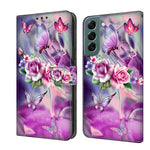 Custodia portafoglio in pelle per Samsung Galaxy S22+