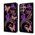 Custodia portafoglio in pelle per Samsung Galaxy S22 Ultra