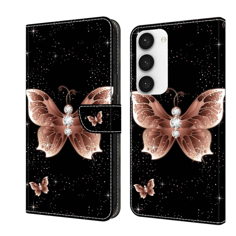 Custodia per telefono in pelle protettiva antiurto Crystal 3D, For Samsung Galaxy S23