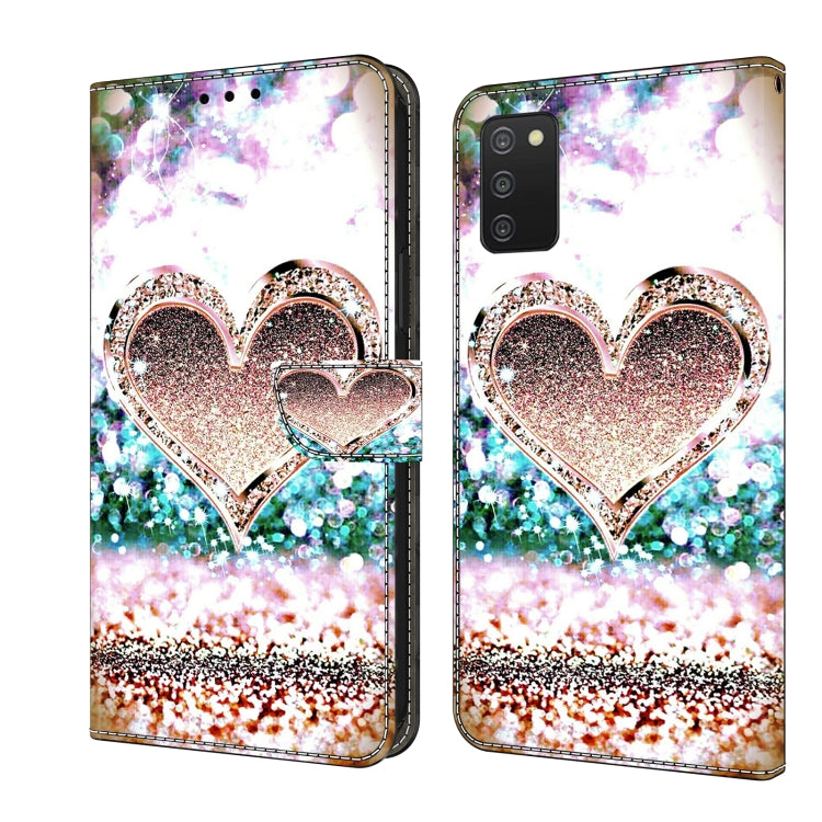 Custodia per telefono in pelle protettiva antiurto Crystal 3D, For Samsung Galaxy A03s