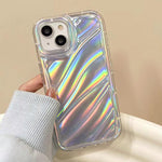 Custodia TPU con onde di paillettes per iPhone 13, 12 e 11