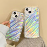 Custodia TPU con onde di paillettes per iPhone 13, 12 e 11