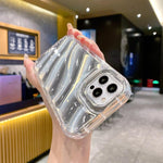 Custodia TPU con onde di paillettes per iPhone 13, 12 e 11