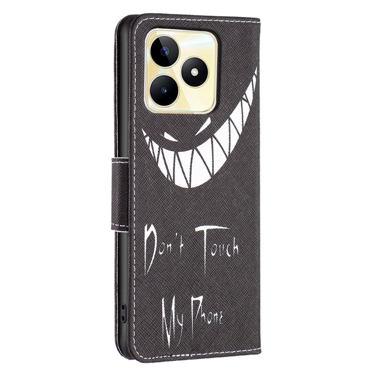Custodia per telefono in pelle con motivo a disegno colorato, For Realme C53