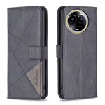 Custodia per telefono in pelle con struttura a rombo con fibbia magnetica, For  Realme 11 4G, For Realme 11 5G, For Realme C53, For Realme C65 4G