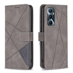 Custodia per telefono in pelle con struttura a rombo con fibbia magnetica, For  Realme 11 4G, For Realme 11 5G, For Realme C53, For Realme C65 4G