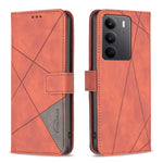 Custodia per telefono in pelle con struttura a rombo con fibbia magnetica, For Realme 14 Pro, For Realme 14X 5G, For Realme C75 4G, For Realme Note 60 / C61