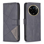 Custodia per telefono in pelle con struttura a rombo con fibbia magnetica, For Realme 14 Pro, For Realme 14X 5G, For Realme C75 4G, For Realme Note 60 / C61