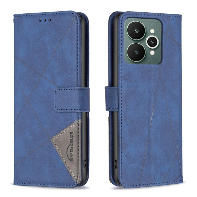 Custodia per telefono in pelle con struttura a rombo con fibbia magnetica, For Realme 15 Pro 5G, For Realme 15 5G, For Realme 14 5G Global, For Realme P3 Pro