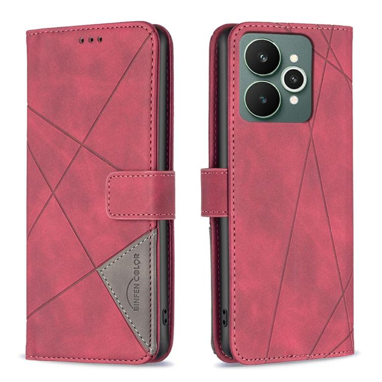Custodia per telefono in pelle con struttura a rombo con fibbia magnetica, For Realme 15 Pro 5G, For Realme 15 5G, For Realme 14 5G Global, For Realme P3 Pro