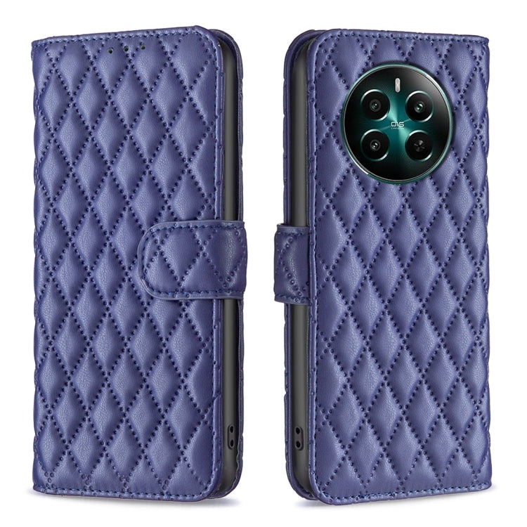 Custodia per cellulare in pelle con flip a portafoglio Diamond Lattice, For Realme 12+ 5G, For Realme C53, For Realme C65 4G