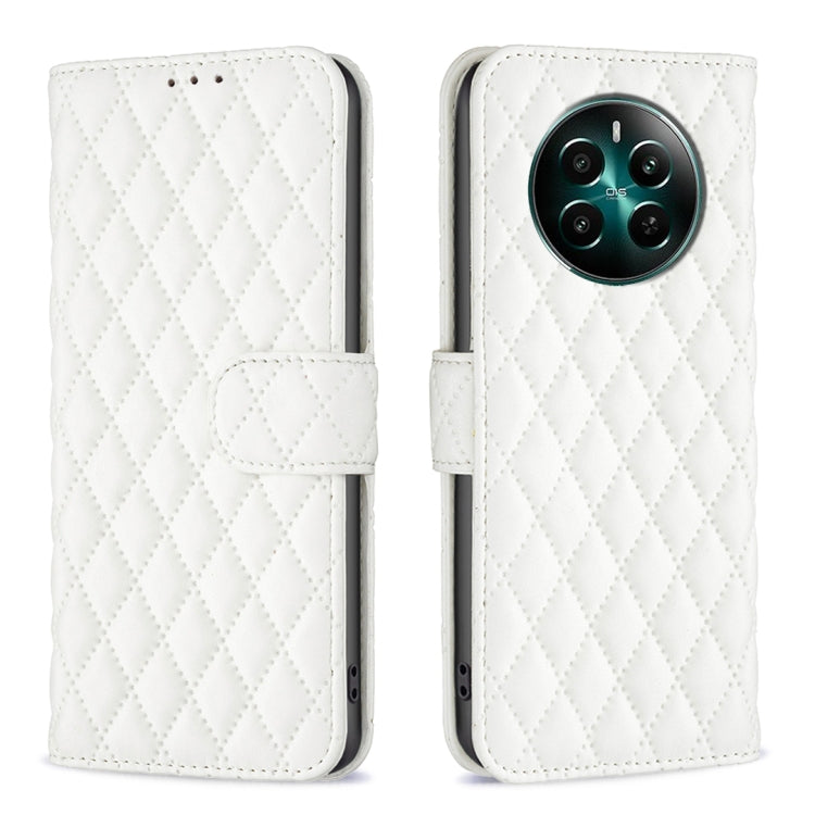 Custodia per cellulare in pelle con flip a portafoglio Diamond Lattice, For Realme 12+ 5G, For Realme C53, For Realme C65 4G