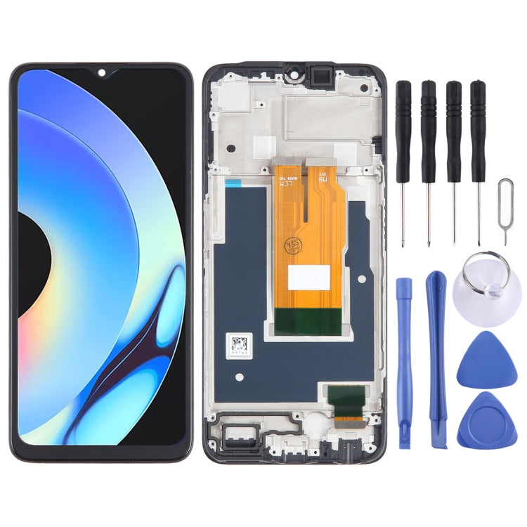 OEM LCD Screen Full Assembly Digitizer with Frame, For Realme C53 India RMX3762, For Realme V30, For Realme C33 2023 RMX3627, For Realme 10T, For Realme C55, For Realme 10s, For Realme C33, For Realme 9i 5G, For Realme V20