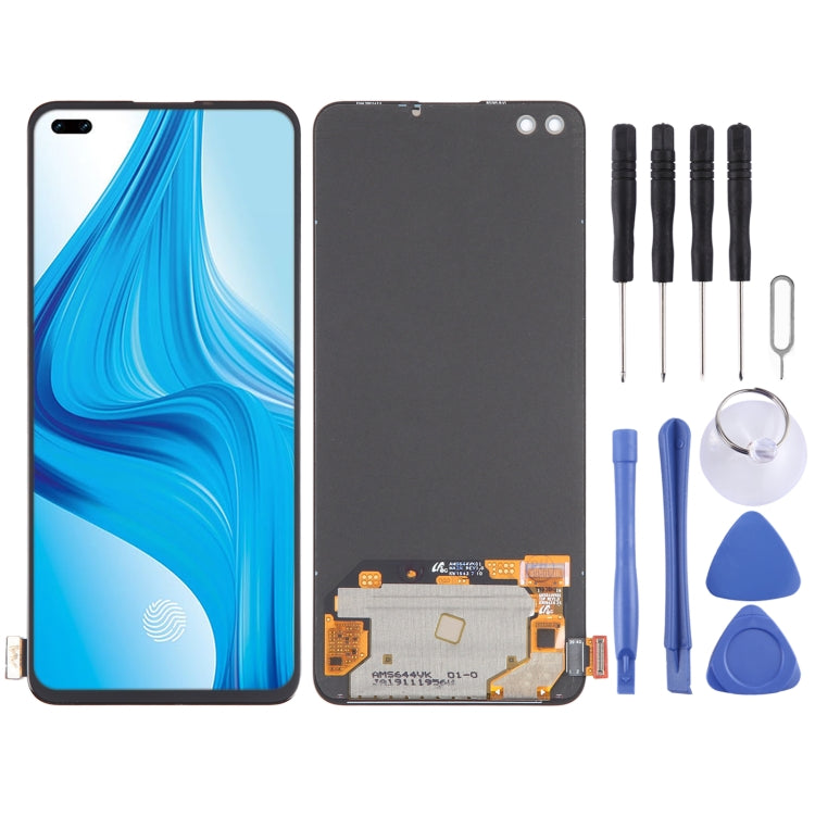 Schermo LCD Super AMOLED originale per con assemblaggio completo di digitalizzatore, For OPPO Reno4 Lite, For OPPO F17 Pro, For OPPO Reno4 5G