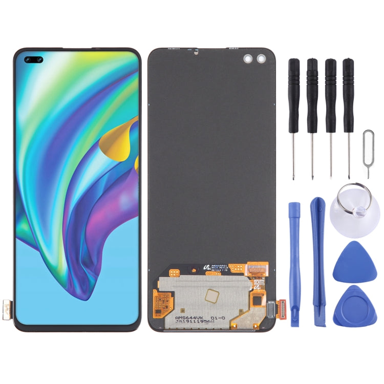 Schermo LCD Super AMOLED originale per con assemblaggio completo di digitalizzatore, For OPPO Reno4 Lite, For OPPO F17 Pro, For OPPO Reno4 5G