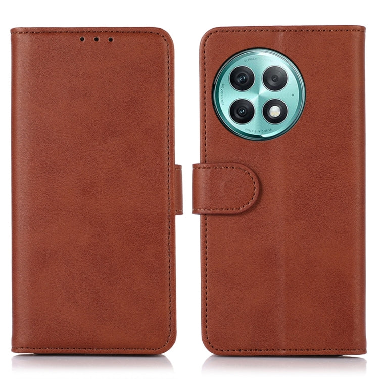 Custodia per telefono in pelle con trama di mucca, For OnePlus 12R / Ace 3, For OnePlus 12, For OnePlus Ace 2 Pro, For OnePlus Nord 3 / Ace 2V