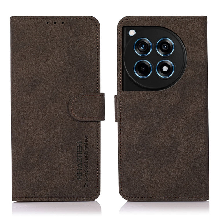 KHAZNEH Custodia per telefono in pelle con trama opaca, For OnePlus 12R / Ace 3, For OnePlus 12, For OnePlus Ace 2 Pro, For OnePlus Nord 3 / Ace 2V