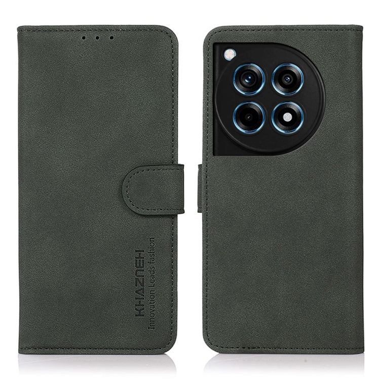 KHAZNEH Custodia per telefono in pelle con trama opaca, For OnePlus 12R / Ace 3, For OnePlus 12, For OnePlus Ace 2 Pro, For OnePlus Nord 3 / Ace 2V