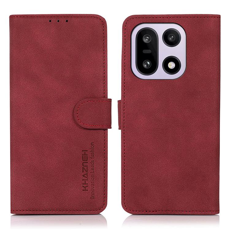 KHAZNEH Custodia per telefono in pelle con trama opaca, For OnePlus Nord CE6 Lite 5G Global, For OnePlus Ace 6 Ultra, For OnePlus 15T, For OnePlus Turbo 6V / Turbo 6, For OnePlus 15, For OnePlus Nord 5