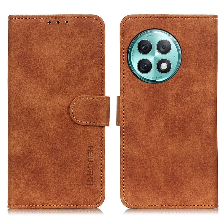 KHAZNEH Custodia per telefono in pelle con trama retrò, For OnePlus 12, For OnePlus Ace 2 Pro, For OnePlus Nord 3 / Ace 2V