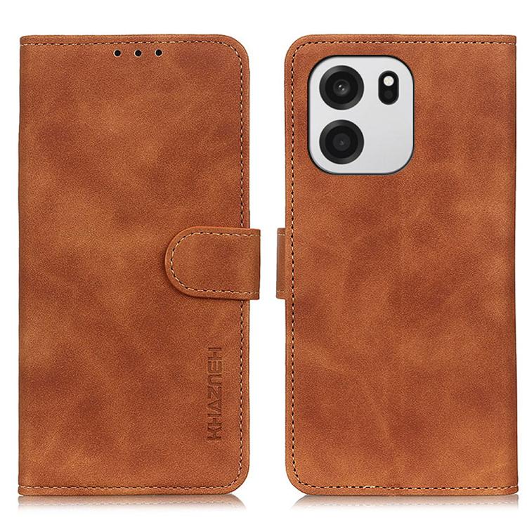 KHAZNEH Custodia per telefono in pelle con trama retrò, For OnePlus Nord CE6 Lite 5G Global, For OnePlus Ace 6 Ultra, For OnePlus 15T, For OnePlus Turbo 6 / 6V, For OnePlus 15R 5G/Ace 6/Ace 6T 5G, For OnePlus 15
