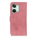 KHAZNEH Custodia per telefono in pelle a conchiglia con trama in pelle bovina, For OnePlus Nord 3 / Ace 2V