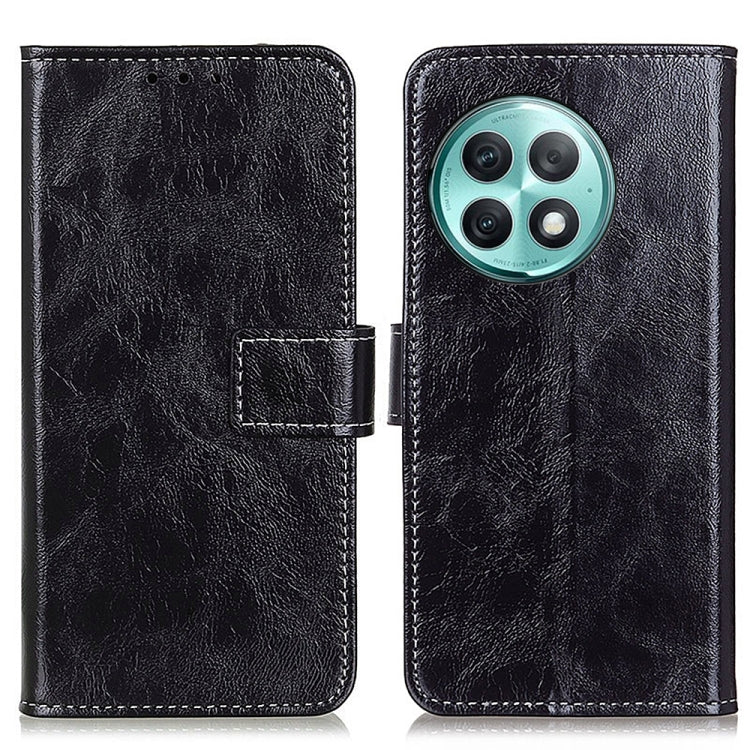 Custodia per telefono in pelle a vibrazione orizzontale con struttura retrò Crazy Horse, For OnePlus 12, For OnePlus Ace 2 Pro, For OnePlus Nord 3 / Ace 2V