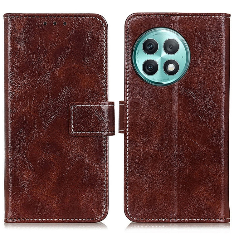 Custodia per telefono in pelle a vibrazione orizzontale con struttura retrò Crazy Horse, For OnePlus 12, For OnePlus Ace 2 Pro, For OnePlus Nord 3 / Ace 2V