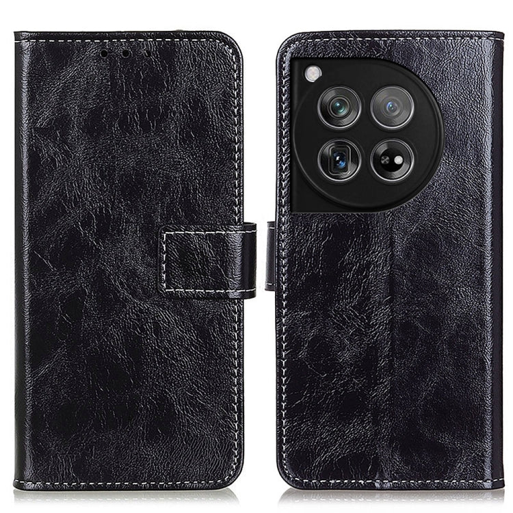 Custodia per telefono in pelle a vibrazione orizzontale con struttura retrò Crazy Horse, For OnePlus 12, For OnePlus Ace 2 Pro, For OnePlus Nord 3 / Ace 2V