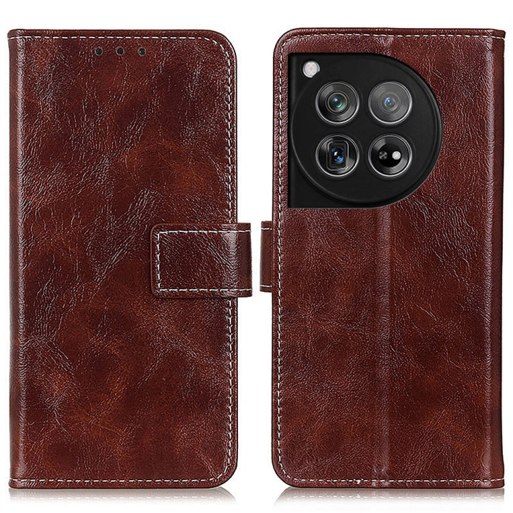 Custodia per telefono in pelle a vibrazione orizzontale con struttura retrò Crazy Horse, For OnePlus 12, For OnePlus Ace 2 Pro, For OnePlus Nord 3 / Ace 2V