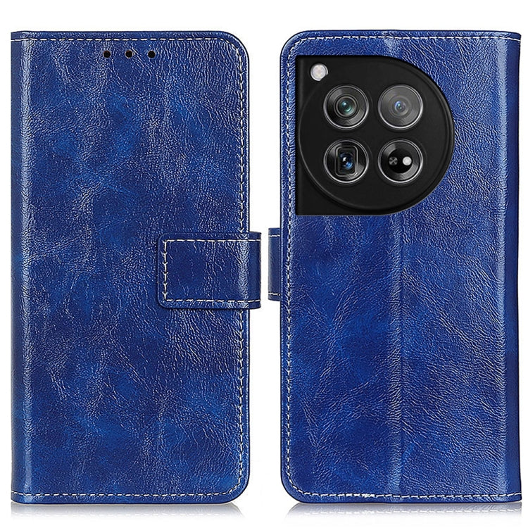 Custodia per telefono in pelle a vibrazione orizzontale con struttura retrò Crazy Horse, For OnePlus 12, For OnePlus Ace 2 Pro, For OnePlus Nord 3 / Ace 2V