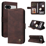 Custodia per telefono in pelle con bottone in metallo con albero della vita Skin Feel, For Google Pixel 8, For Google Pixel 7a, For Google Pixel 7 Pro, For Google Pixel  7