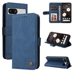 Custodia per telefono in pelle con bottone in metallo con albero della vita Skin Feel, For Google Pixel 8, For Google Pixel 7a, For Google Pixel 7 Pro, For Google Pixel  7